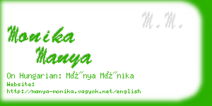 monika manya business card